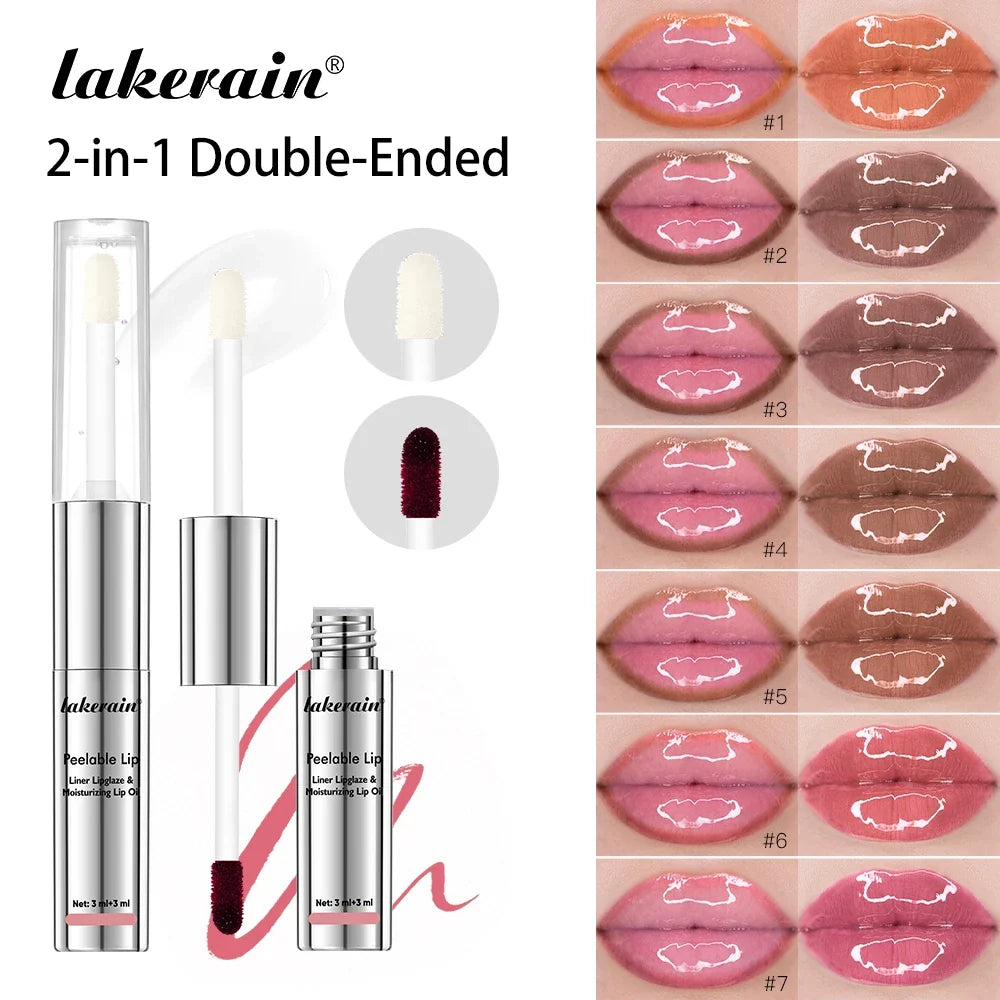 2-in-1 Peel Off Lip Liner & Nourishing Lip Oil | 7 Colors