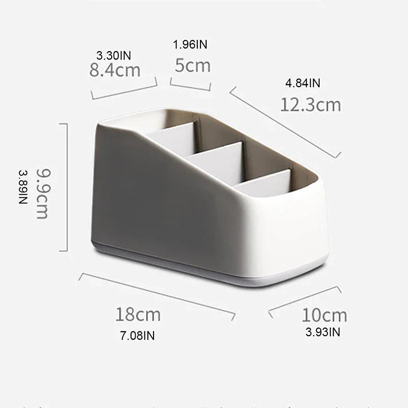 4-Slot Desktop Remote Control Holder & Storage Organizer