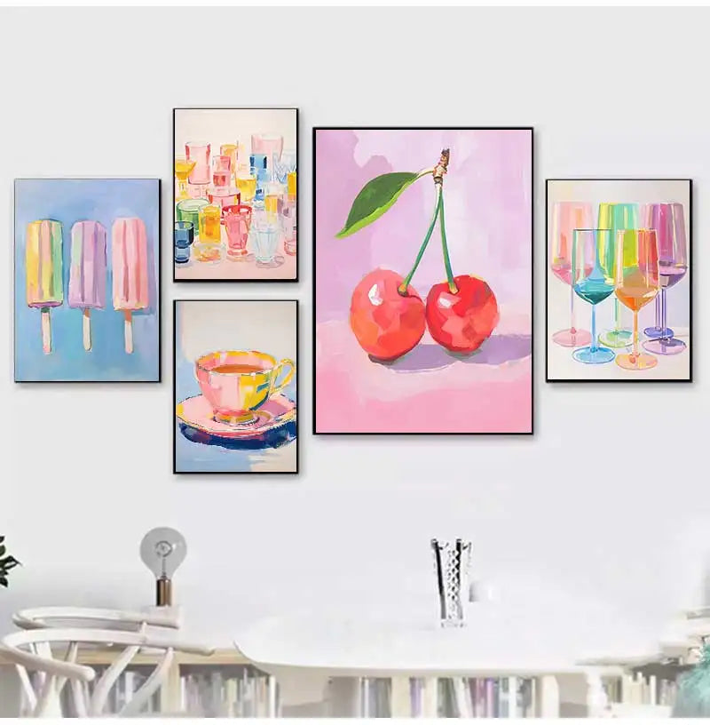 Popsicle Canvas Wall Art Print | Kitchen & Dining Room Decor