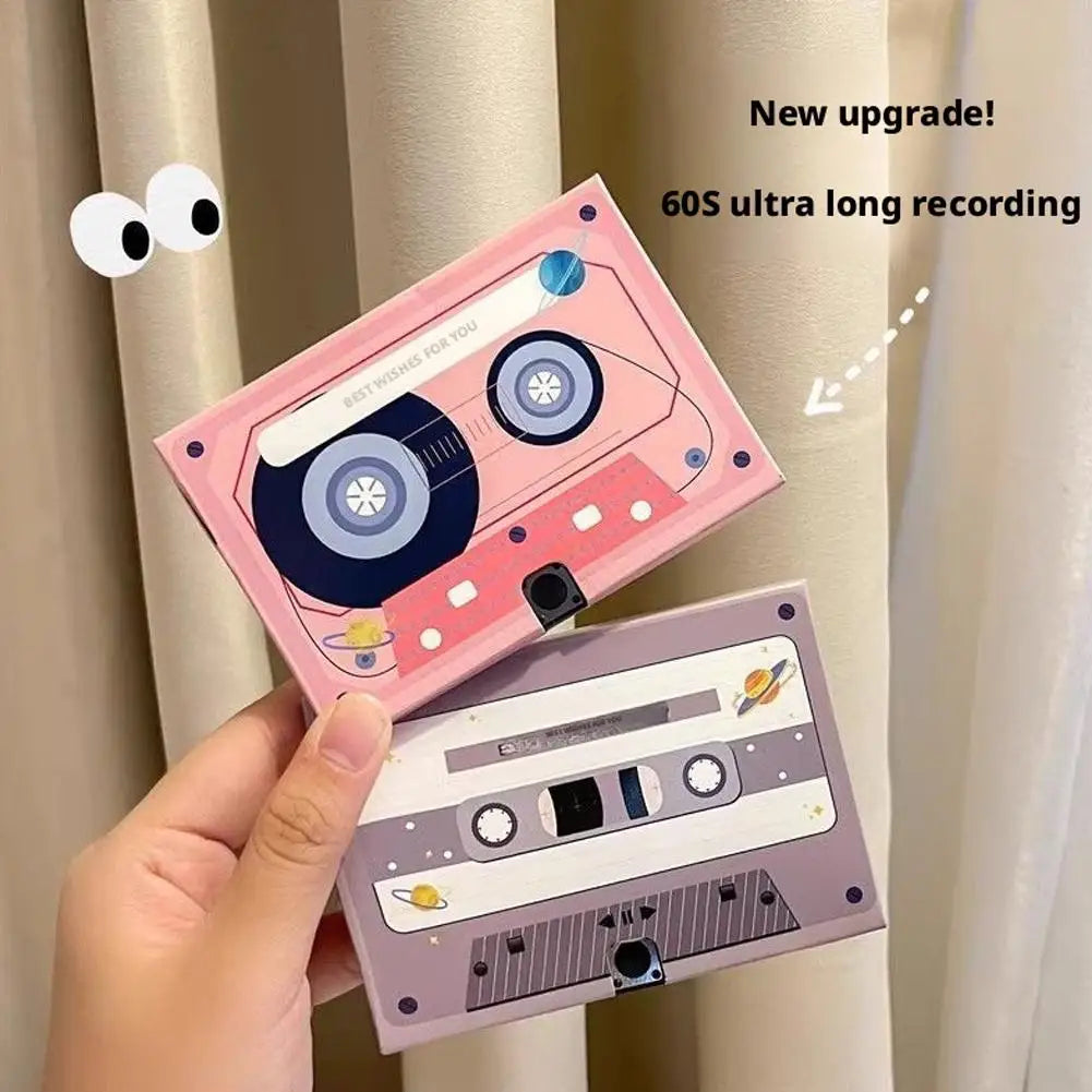 Voice Recordable Greeting Card – 60 Sec Retro Cassette
