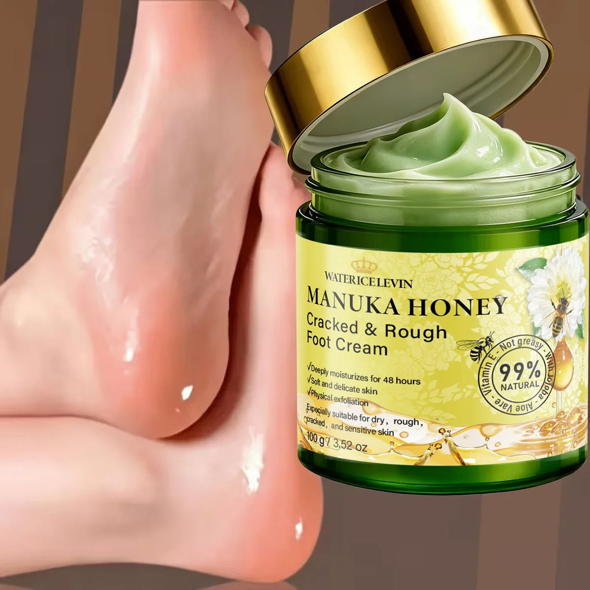 Manuka Honey Foot Cream – Hydrating & Softening Dry Skin