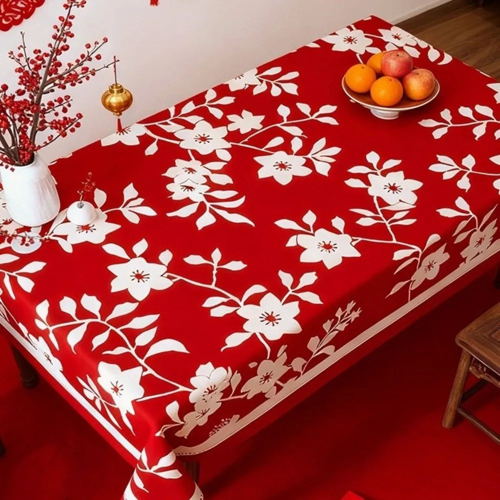 Waterproof Year Tablecloth Stain Resistant Washable Table Cover