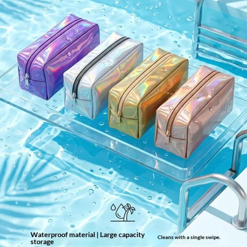 Holographic Laser Cosmetic Bag | Waterproof Travel Makeup Organizer