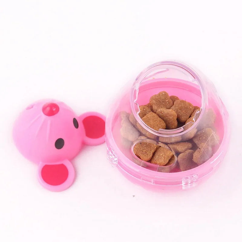 Mouse Cat Treat Dispenser Toy – Rolling Food Feeder for Cats