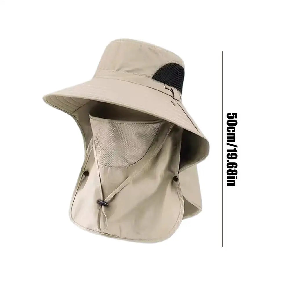 UV Sun Hat with Neck Flap – Unisex Fishing & Hiking Cap