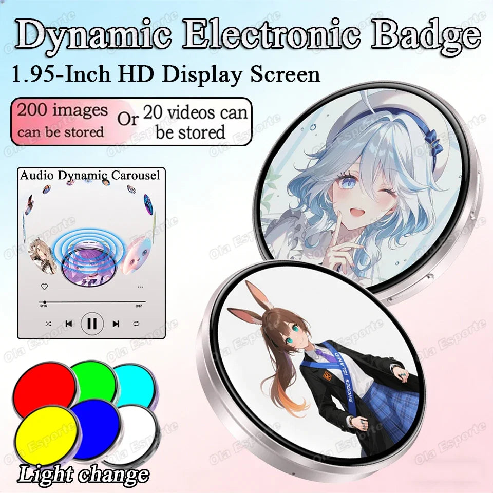M3 Bluetooth Smart Badge – 1.95" HD Touch Screen Wearable Display