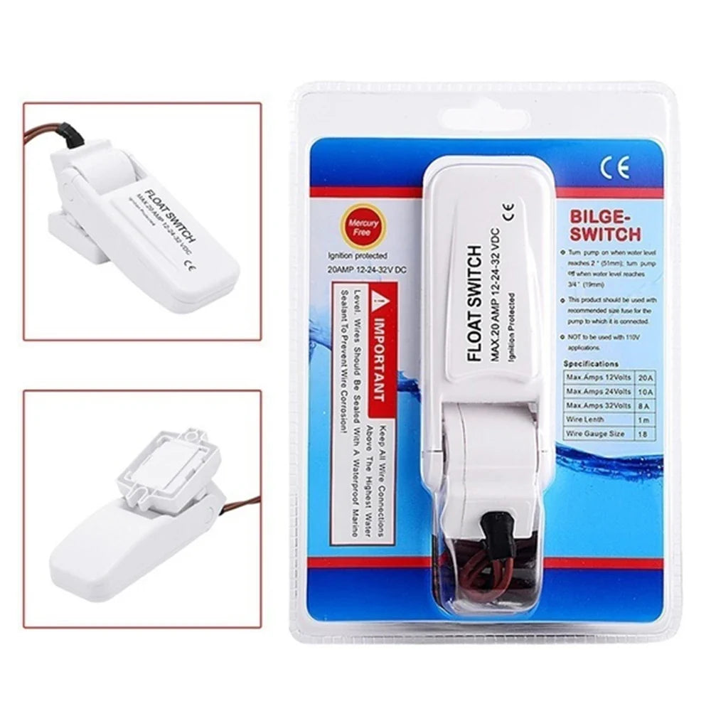 12V 1100GPH Boat Bilge Pump Float Switch Sensor