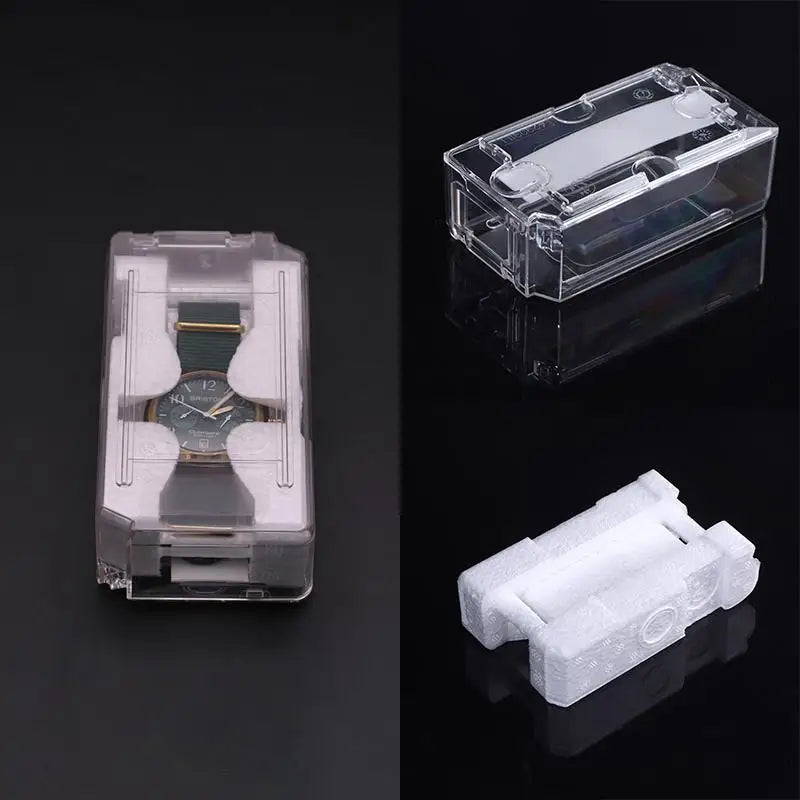 Transparent Single Grid Watch Box – Vintage Jewelry Storage Case