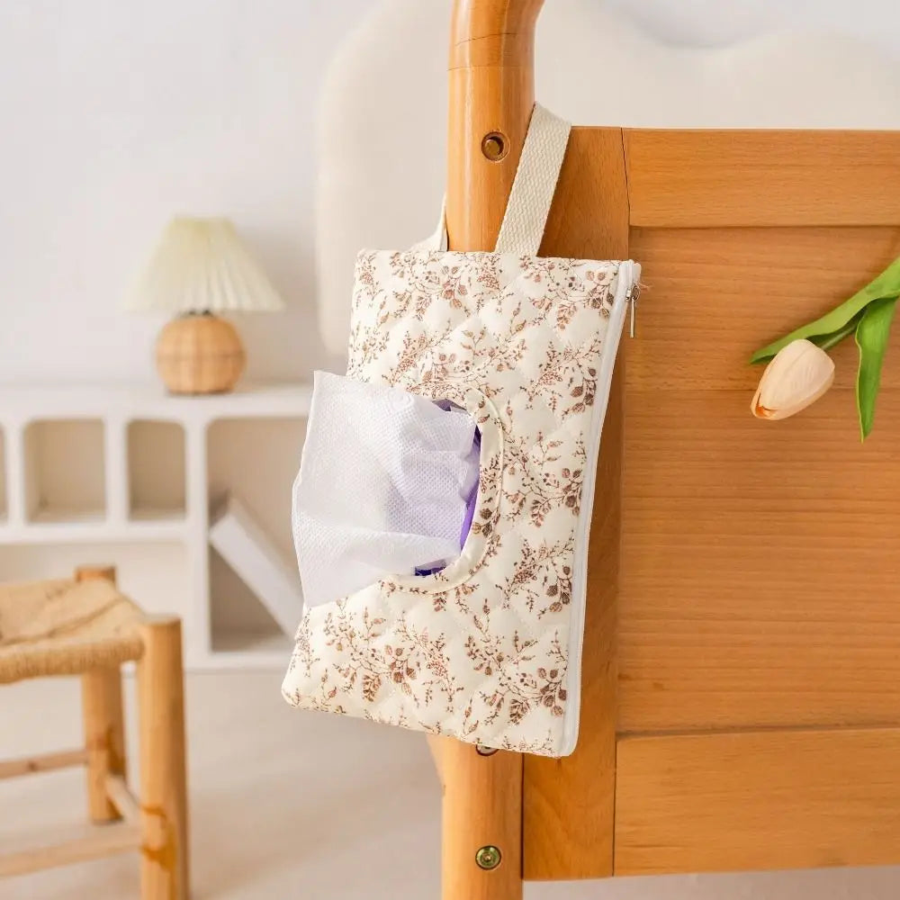Floral Baby Wipes Dispenser Pouch | Reusable Hanging Wipe Case