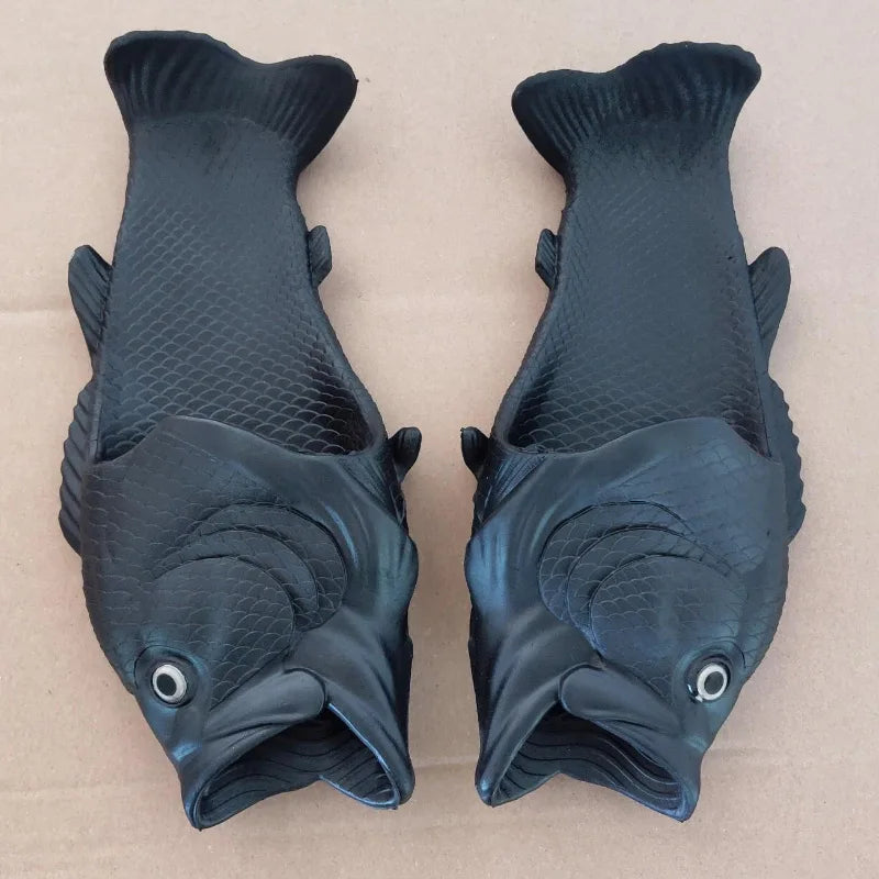 Lorilury Fish Slippers – Novelty Animal Flip Flops, Plus Size