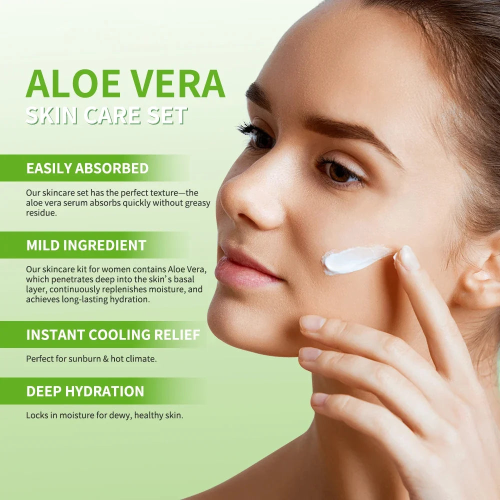 Aloe Vera 6-Piece Skin Care Set – Hydrating & Brightening Kit