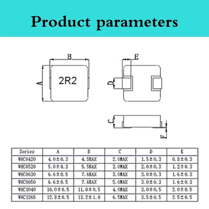 10PCS 0630 SMD Power Inductor 1µH–47µH | NioCen