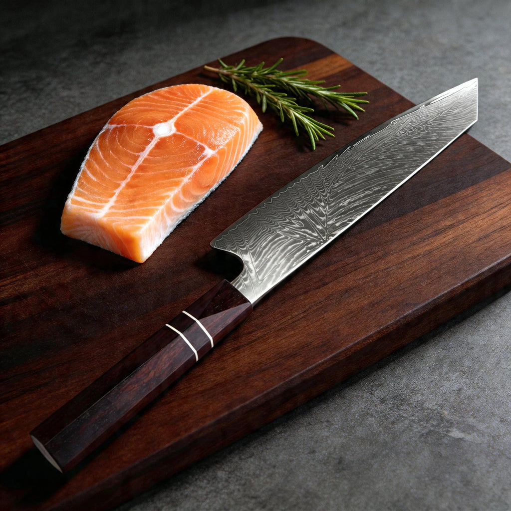 XITUO 8" Kiritsuke Chef Knife – VG10 Damascus Steel & Wood Handle