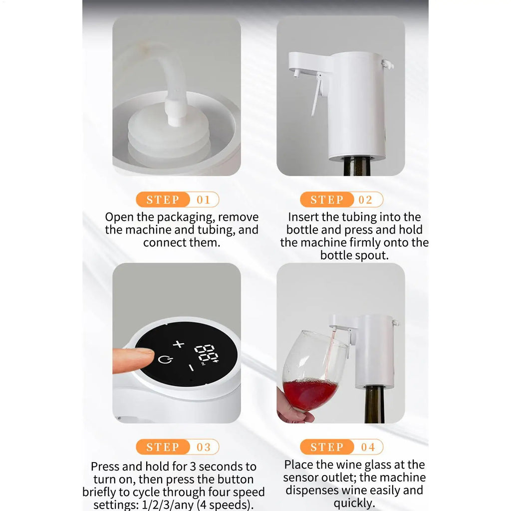 Electric Wine Aerator Pourer | Touch Screen Smart Decanter