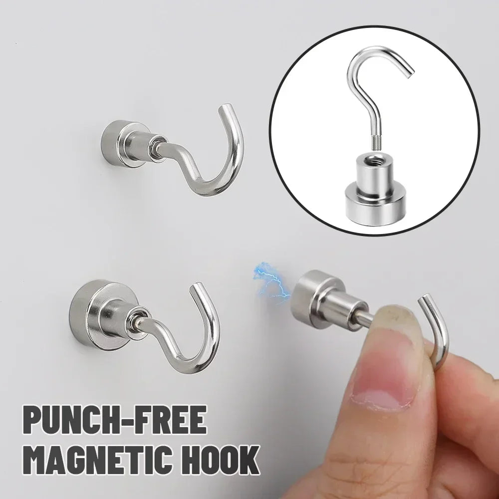 NdFeB Magnetic Hooks 5/10 Pack – Strong Wall Hooks for Home