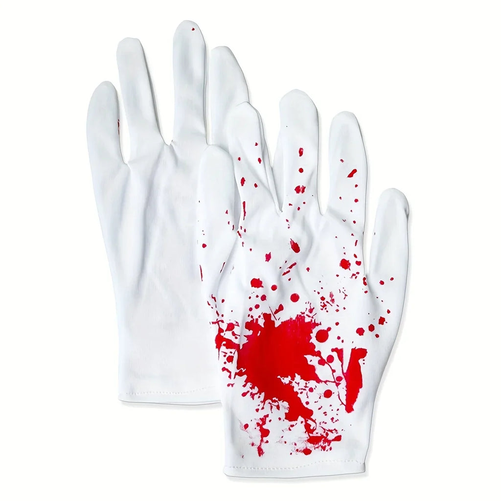 Halloween Horror Blood Gloves – Costume Accessory for Adults