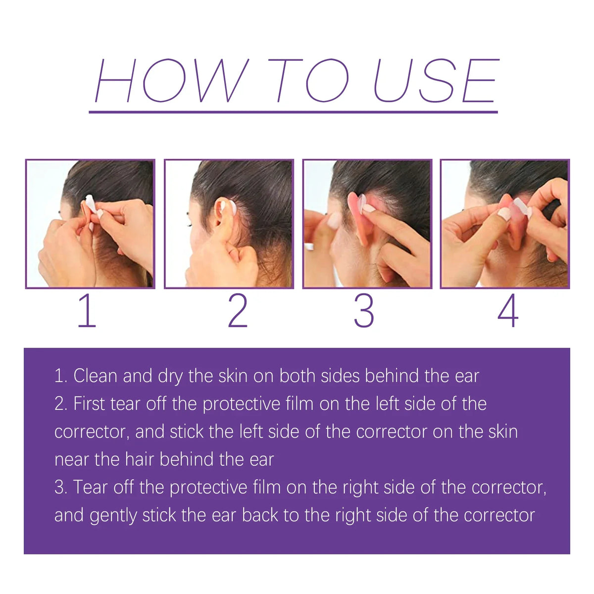 Invisible Ear Correction Tape – Waterproof Cosmetic Patches 6pc