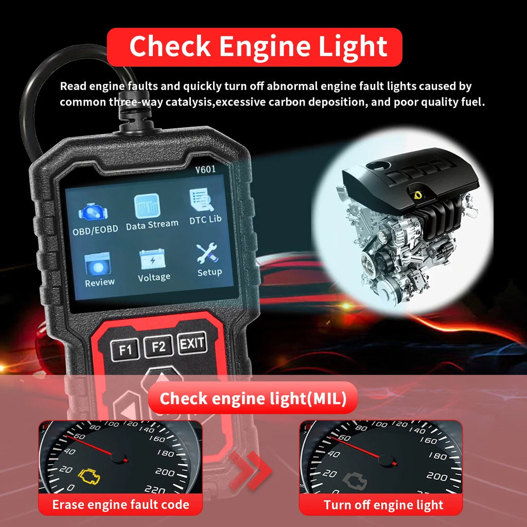 OBD2 Scanner – Car Fault Code Reader & Battery Tester