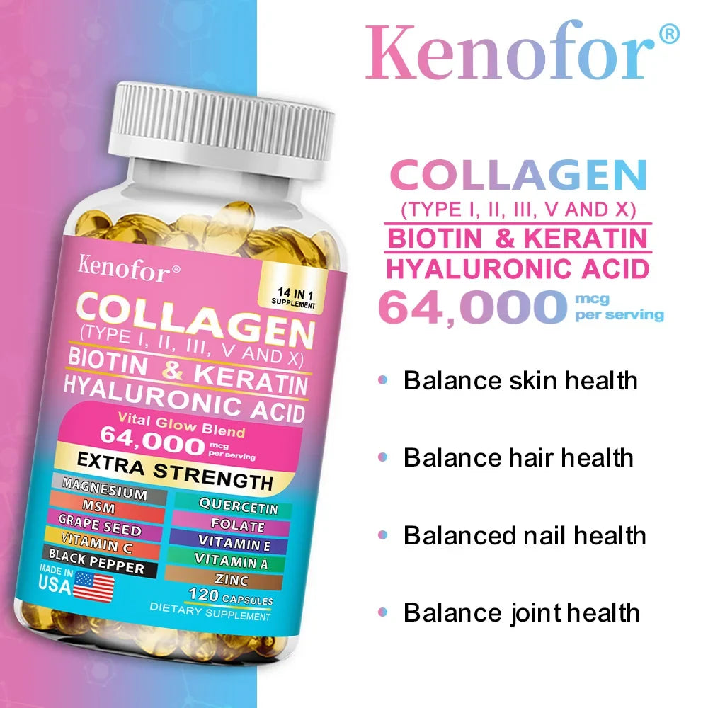 Kenofor Complex Collagen Capsules – Skin, Hair, Nails & Joints