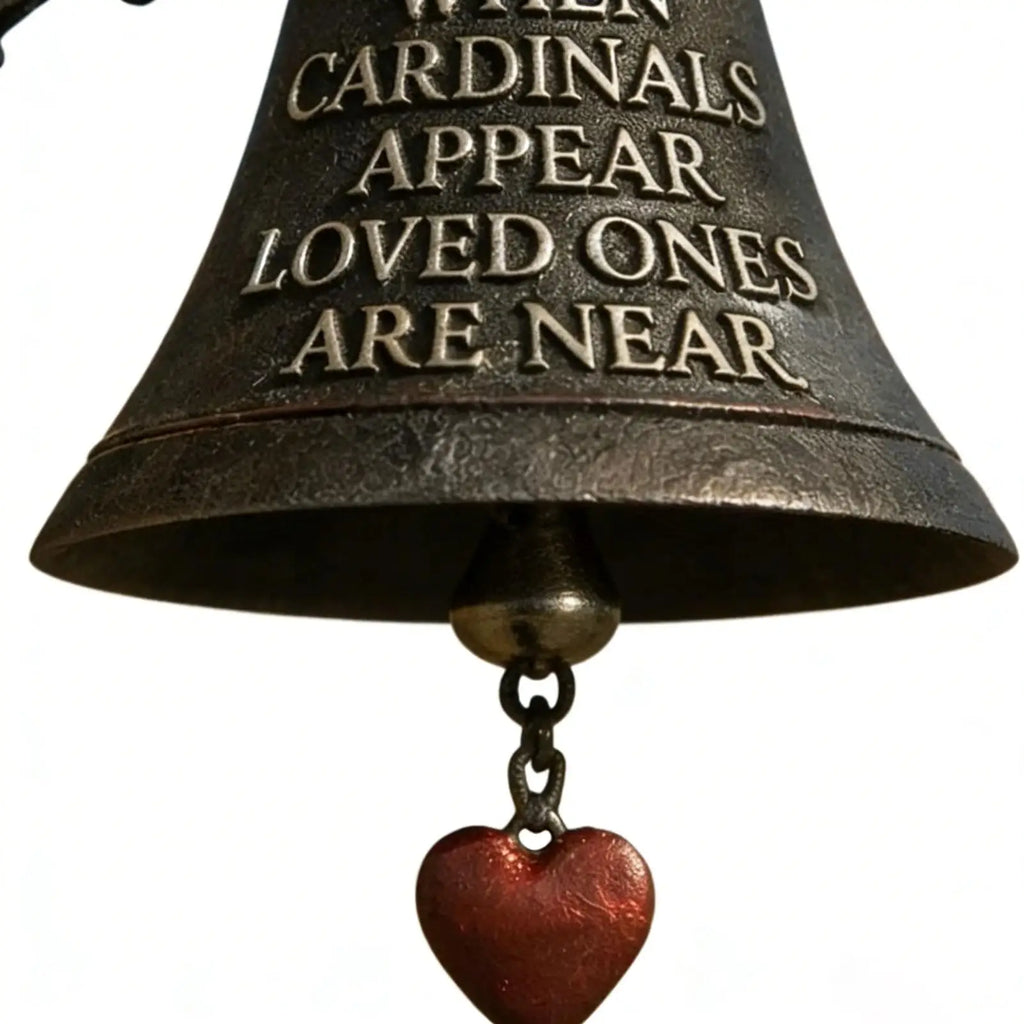 Red Bird Outdoor Dinner Bell – Farmhouse Garden Decor