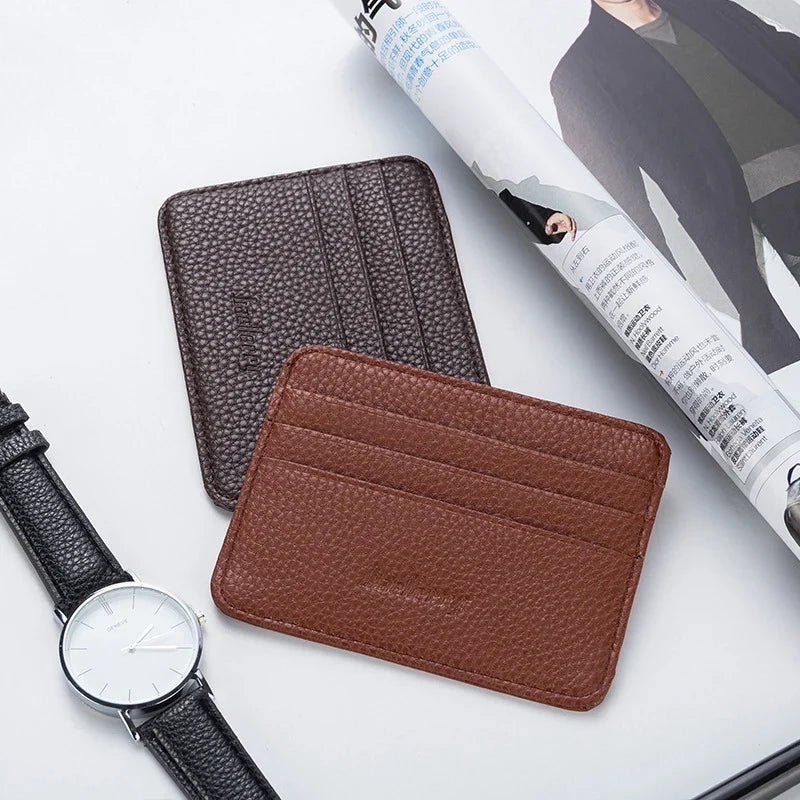 Women's Slim Minimalist Wallet – Large Capacity PU Leather