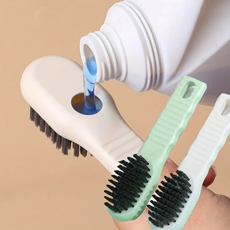 2pcsMultifunctional Cleaning Shoe Brush Soft Automatic Liquid Soap