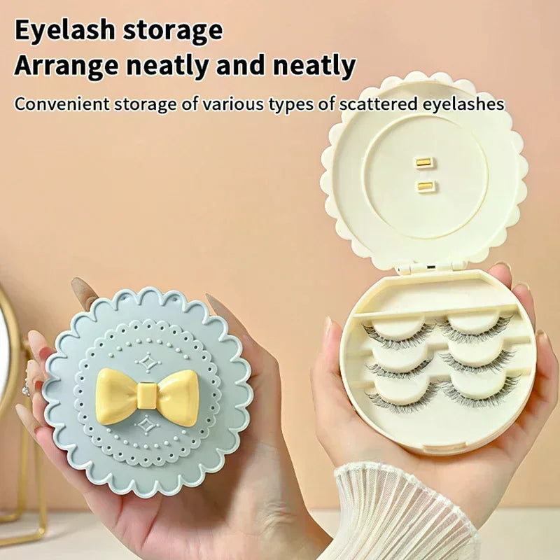 Flower Shape False Eyelash Storage Box | Portable ABS Case