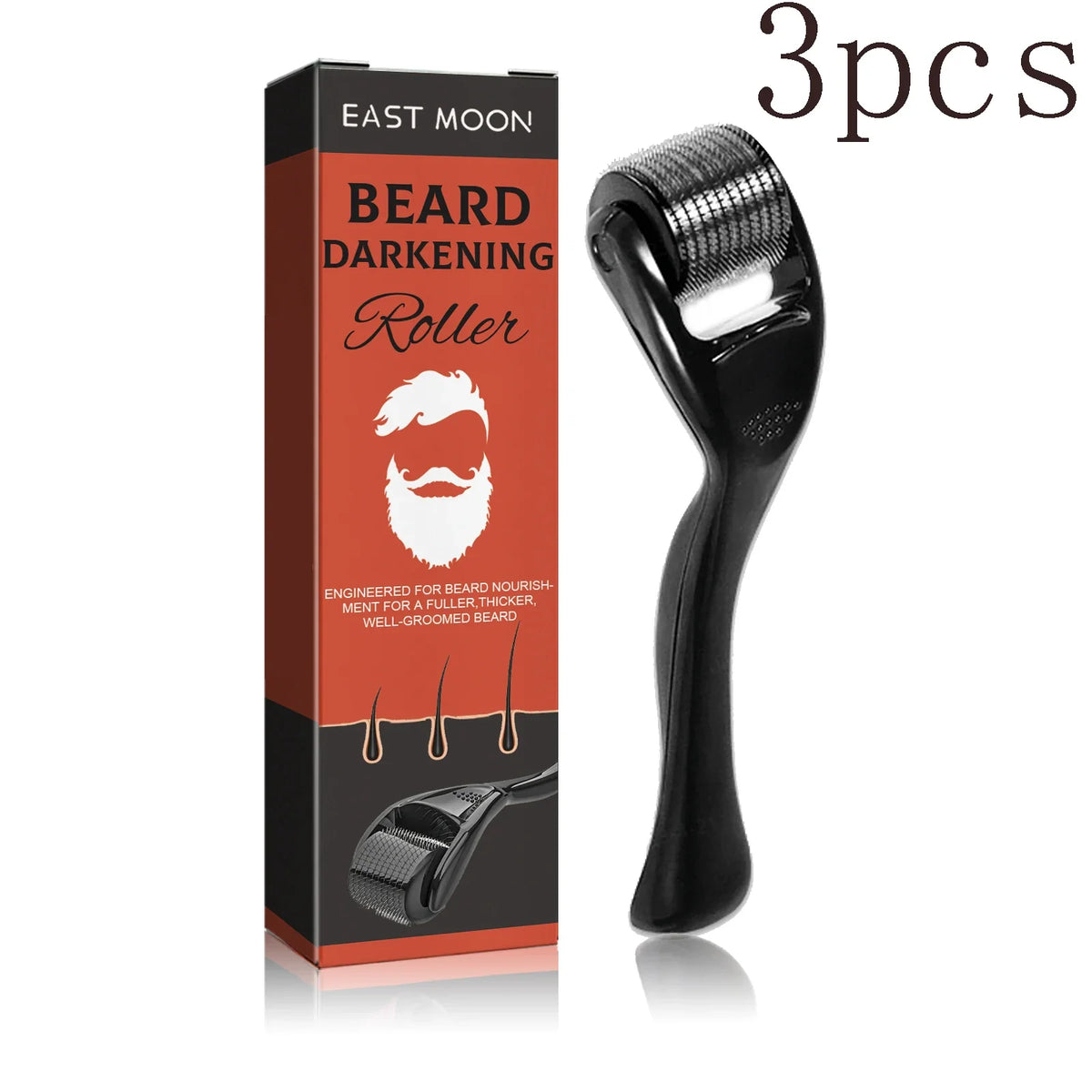 Beard Thickening Microneedle Roller – Men's Nourishing Growth Comb