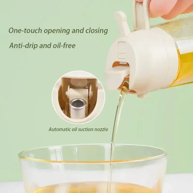 500ml Oil Spray Bottle for Kitchen, Air Fryer, BBQ & Camping