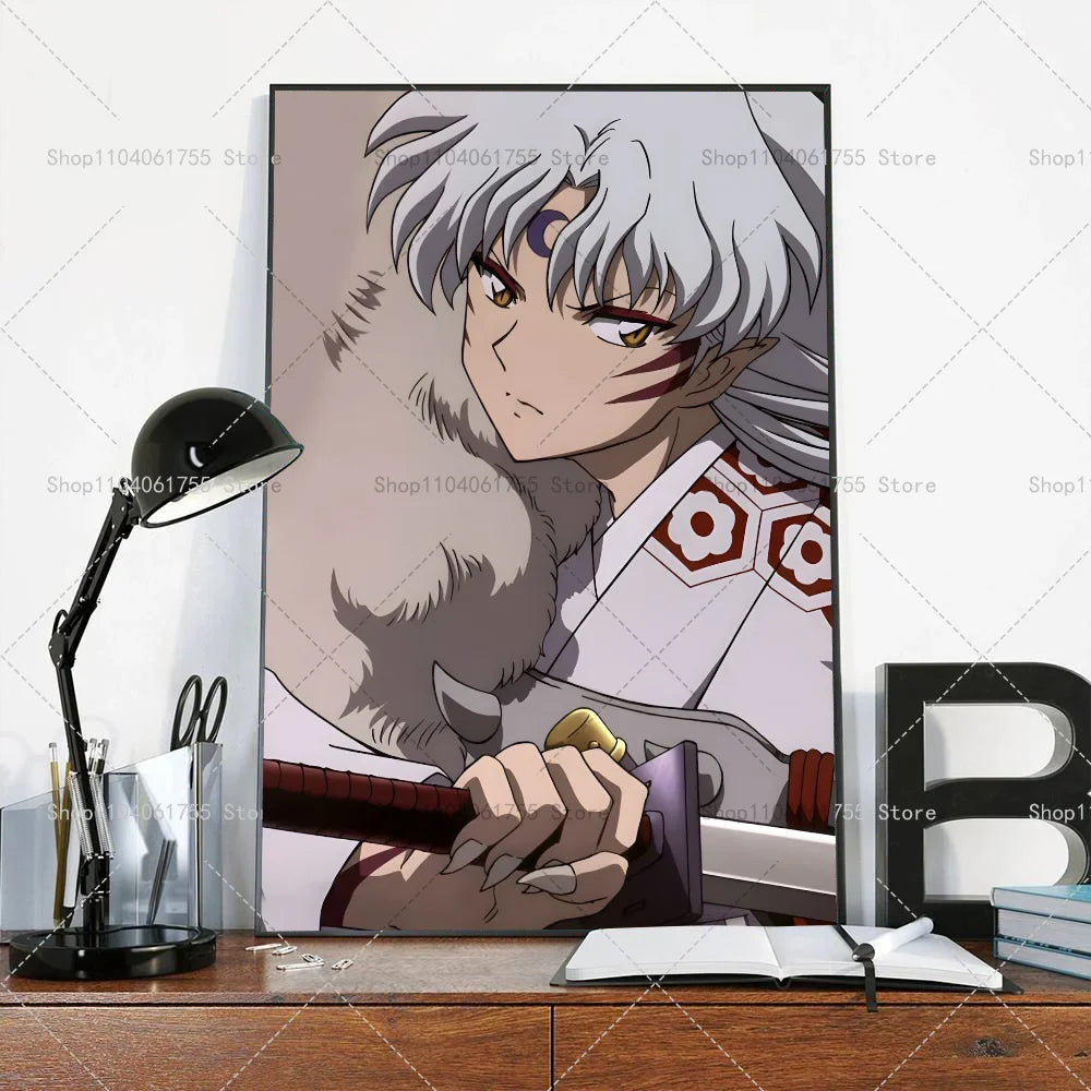 Inuyasha Sesshoumaru Anime Wall Poster Self-Adhesive Sticker