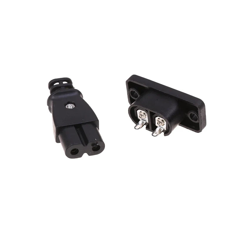C8 Male Socket C7 Female Plug Embedded AC Connector 250V 35×15mm
