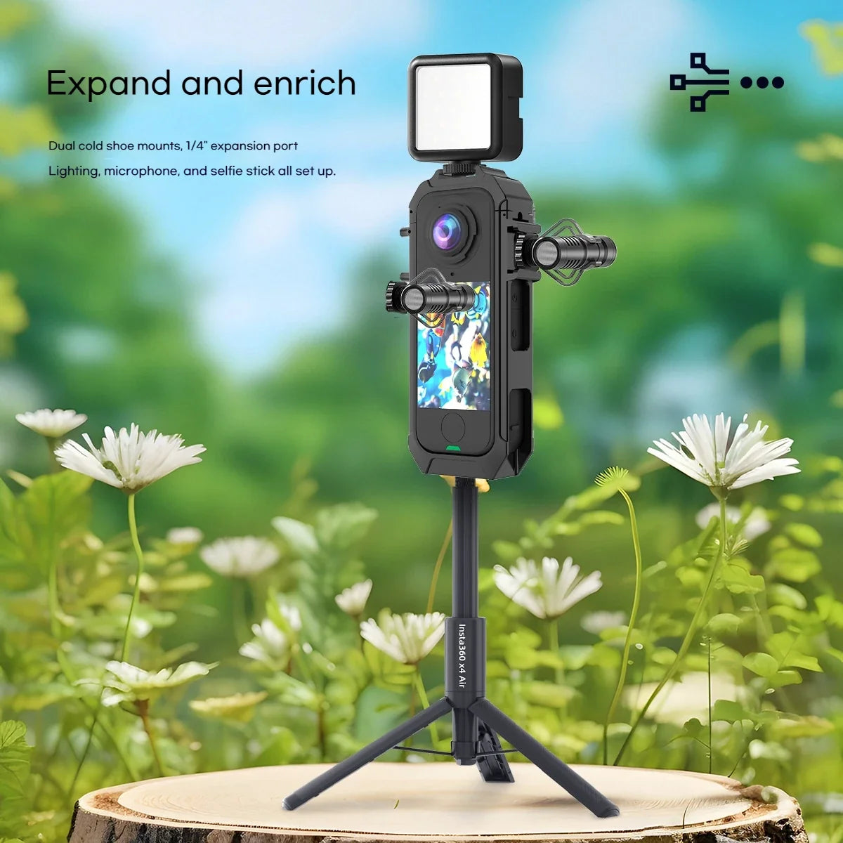 Insta360 X4 Air Rabbit Cage Frame – Magnetic Quick-Release PC