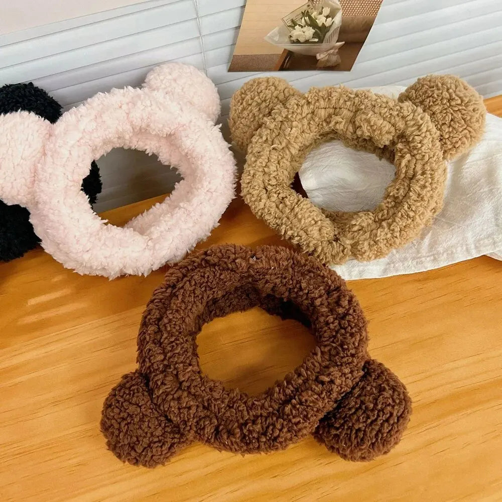 Cute Bear Hair Band Women's Face Wash Facial Mask Makeup Headwear