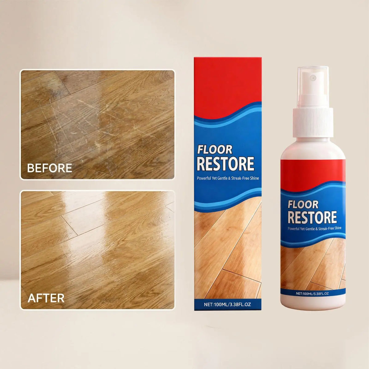 Wood Floor Restorer Spray – Scratch Concealer for Laminate & Tile