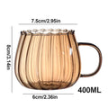 400ml Pumpkin Shape Glass Mug | Dishwasher Safe Coffee & Tea Cup