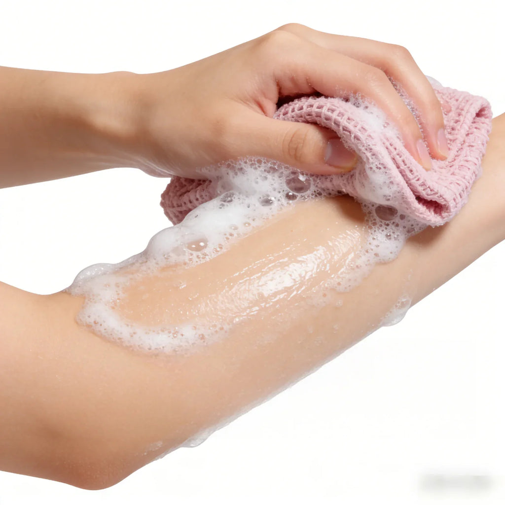 Exfoliating Antibacterial Body Scrub Towel | Honeycomb Sponge