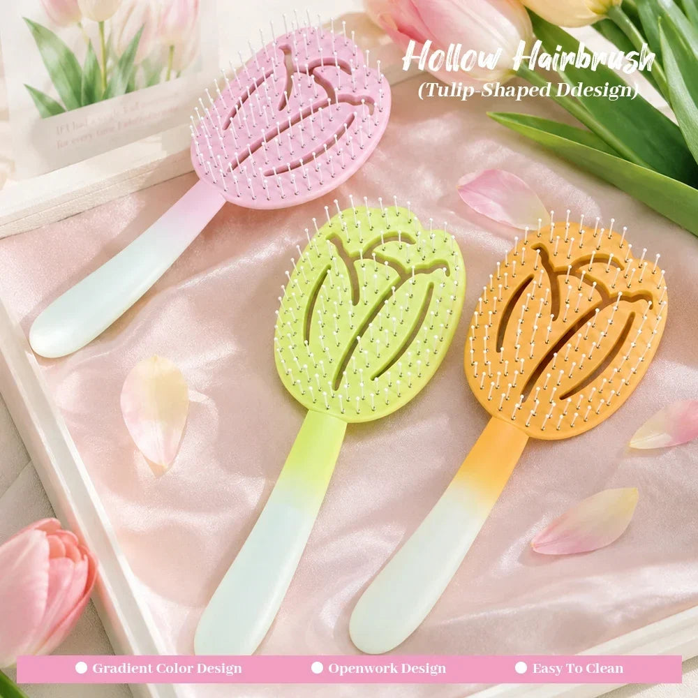 Gradient Tulip Hollow Air Cushion Comb – Dry & Wet Hair
