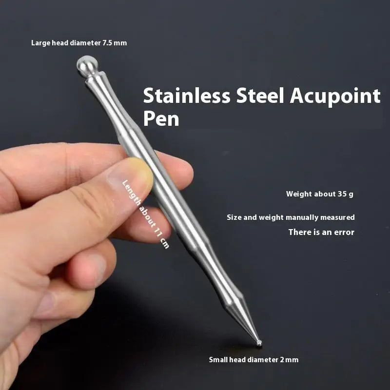 Acupressure Reflexology Massage Pen – Stainless Steel & Brass