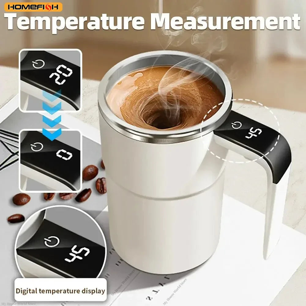 Self Stirring Coffee Cup | Rechargeable Magnetic Mixer 380ml