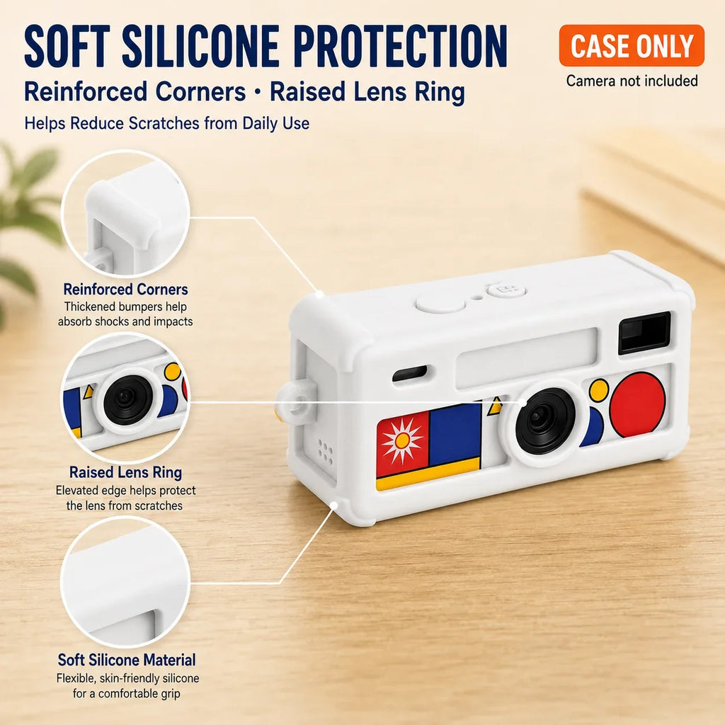 Silicone Case for Kodak CHARMERA Keychain Camera – White Cover