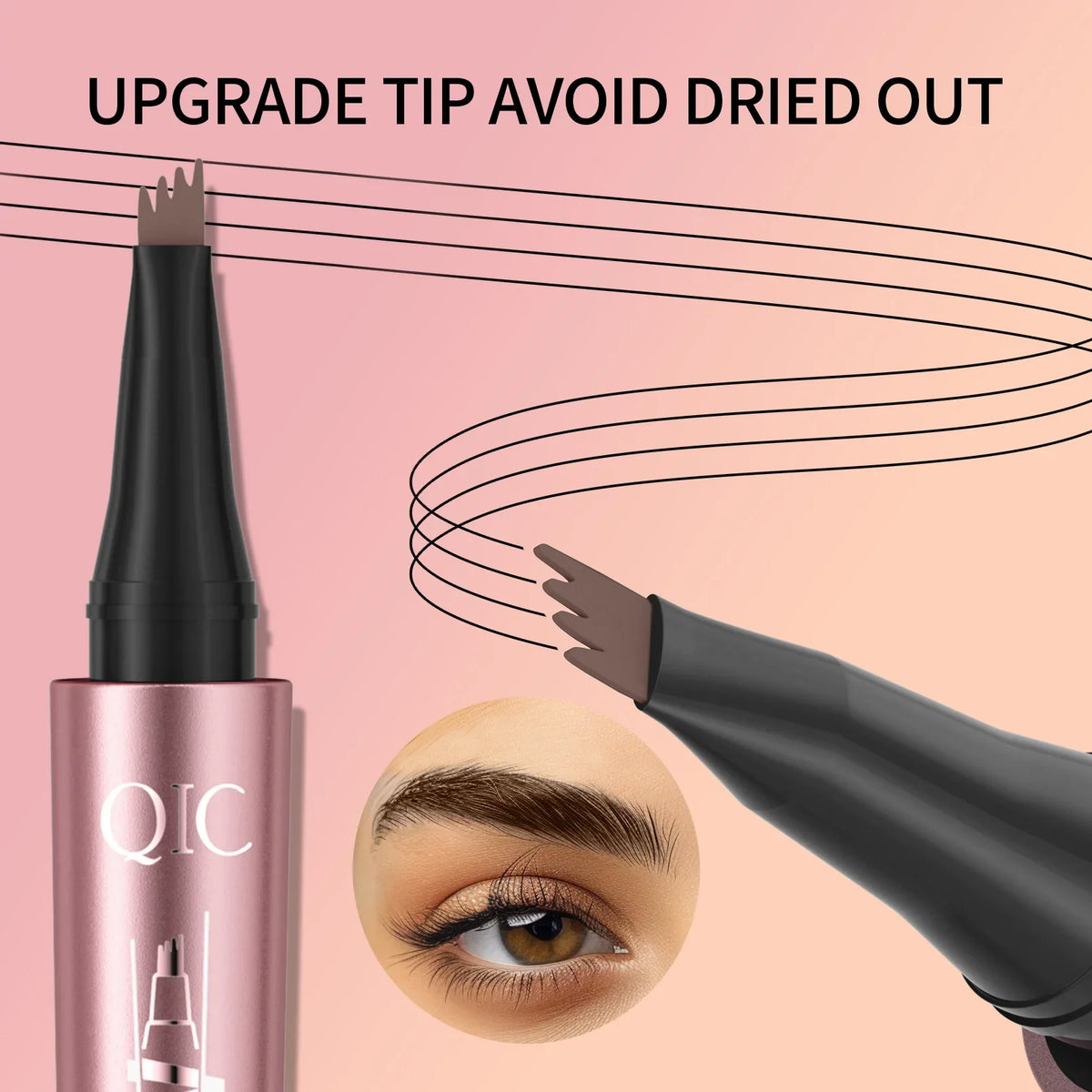 QIC 4-Fork Tip 3D Microblading Eyebrow Pencil – Waterproof