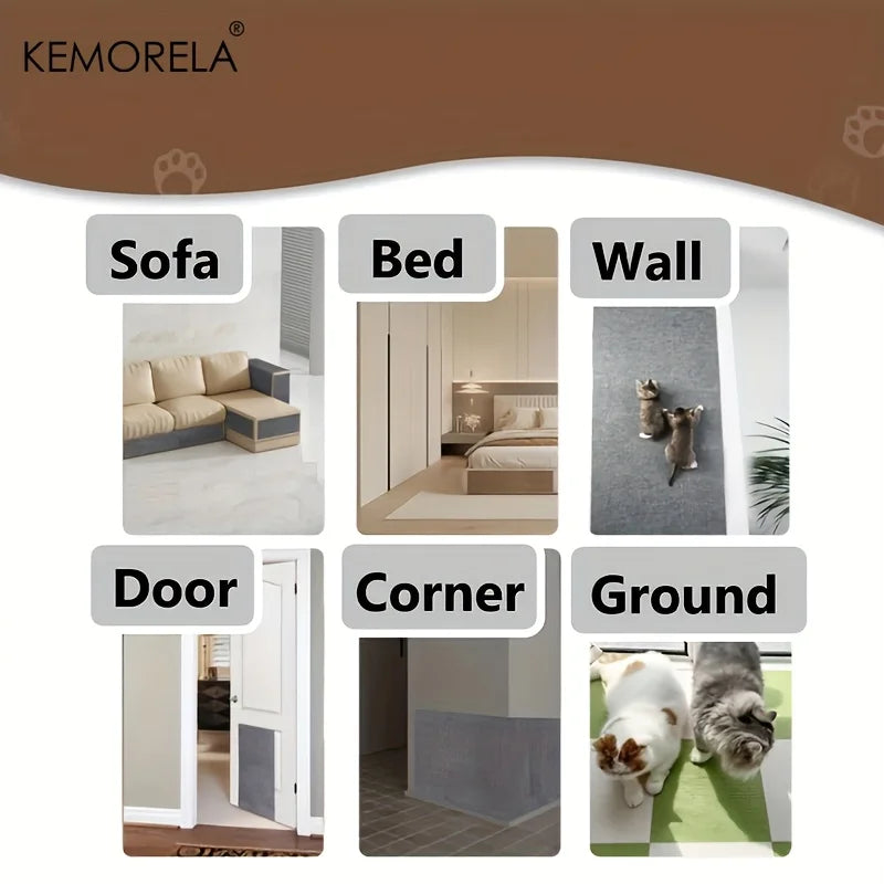 KEMORELA Cat Scratching Mat – Self-Adhesive Furniture Protector