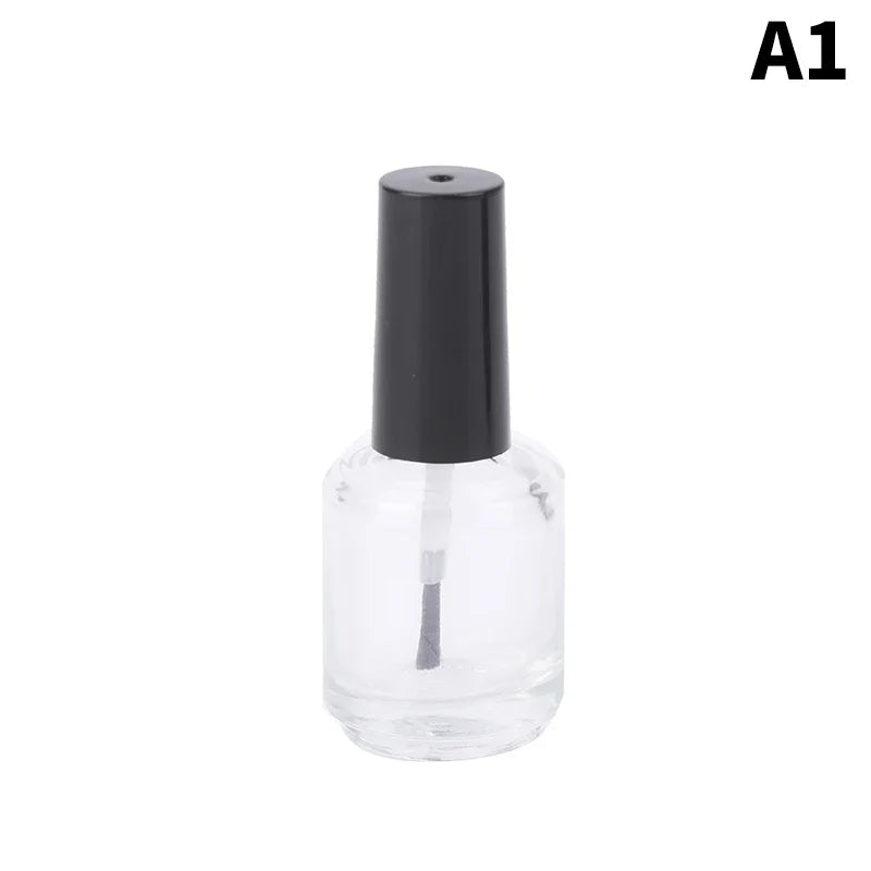 15ml Empty Glass Nail Polish Bottle with Lid & Brush