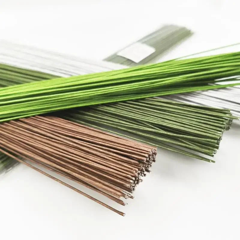 100Pcs Floral Wire Stems for DIY Wedding & Home Decor – 40cm