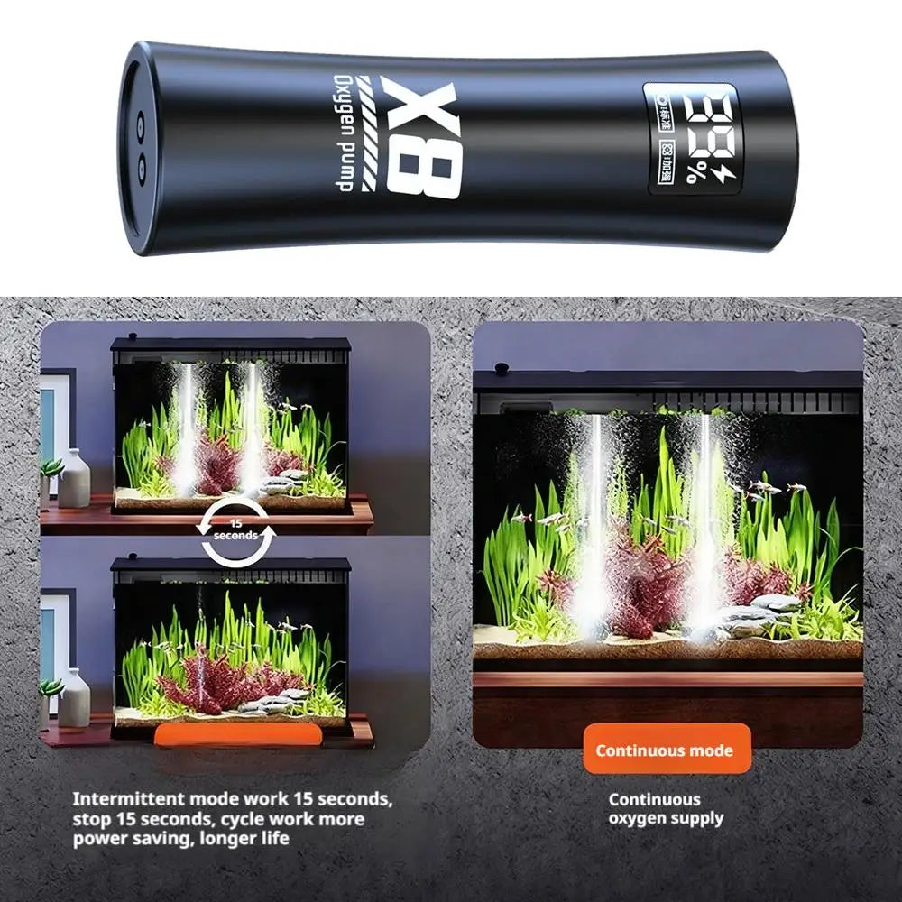 Portable USB Aquarium Air Pump – Silent Mini Oxygenator