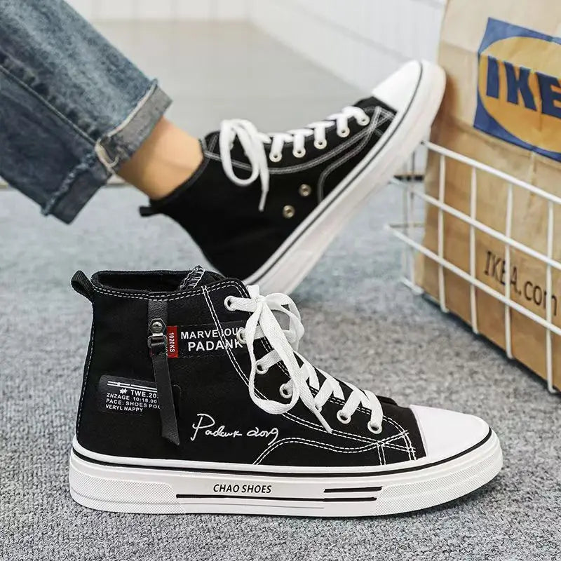 Men's Canvas Sneakers – Non-Slip Casual Lace-Up Sports Shoes