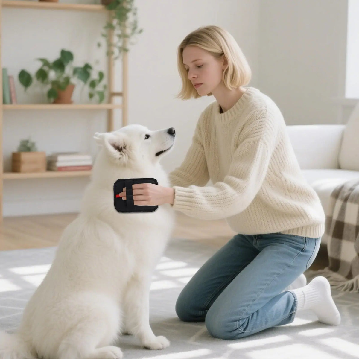 Electrostatic Pet Hair Removal Glove | Washable Grooming Mitten