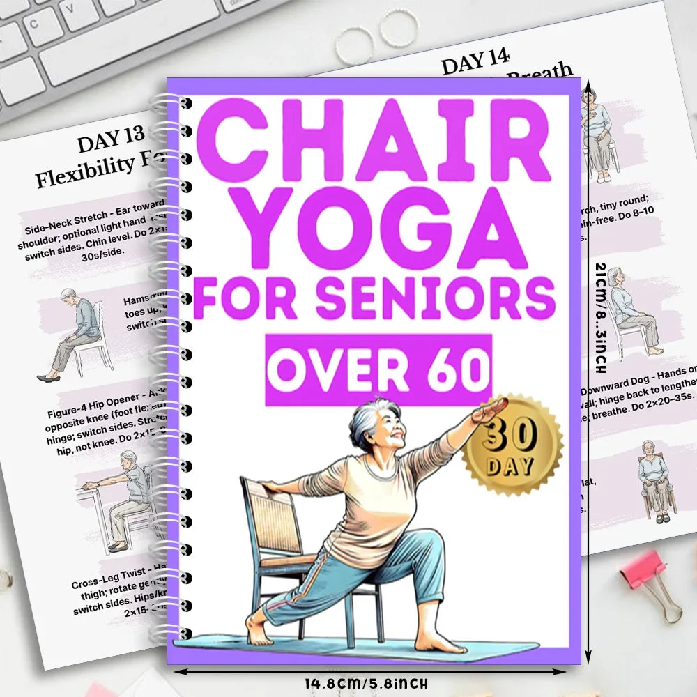 28-Day Chair Yoga Book for Seniors 60+ | Seated Workout Plan