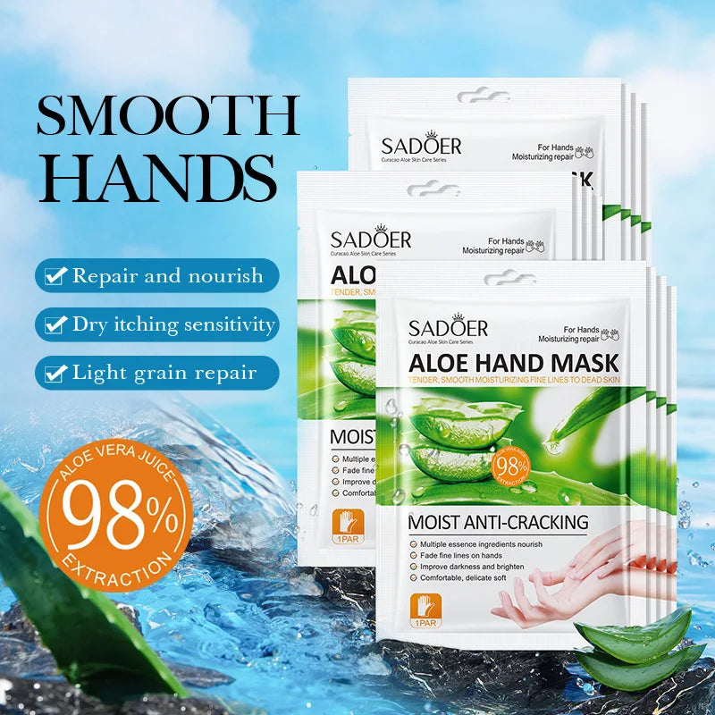 SADOER Aloe Vera Foot & Hand Peeling Mask – Moisturizing