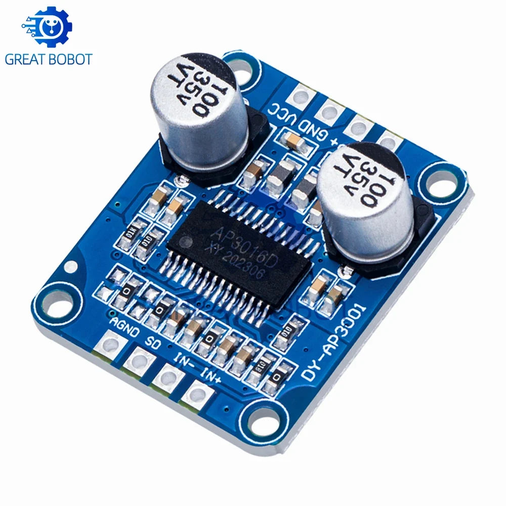 Mono Class D Digital Amplifier Board DC 8–24V 30W–300W 4–8Ω